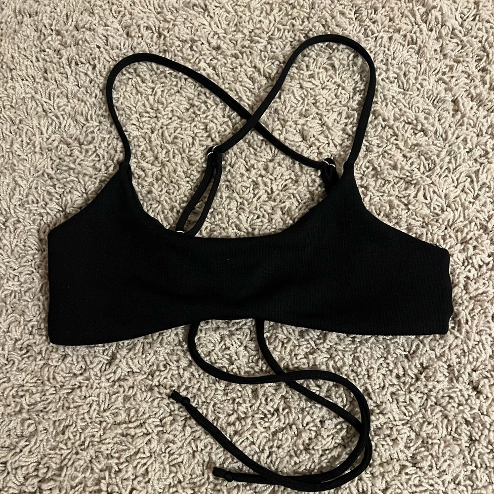 black bikini top